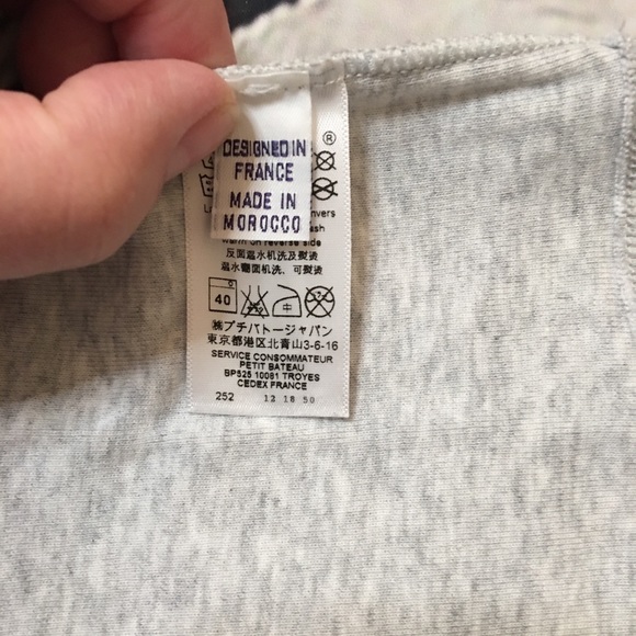 Petit Bateau grey t-shirt and navy shorts baby boy - Picture 4 of 12